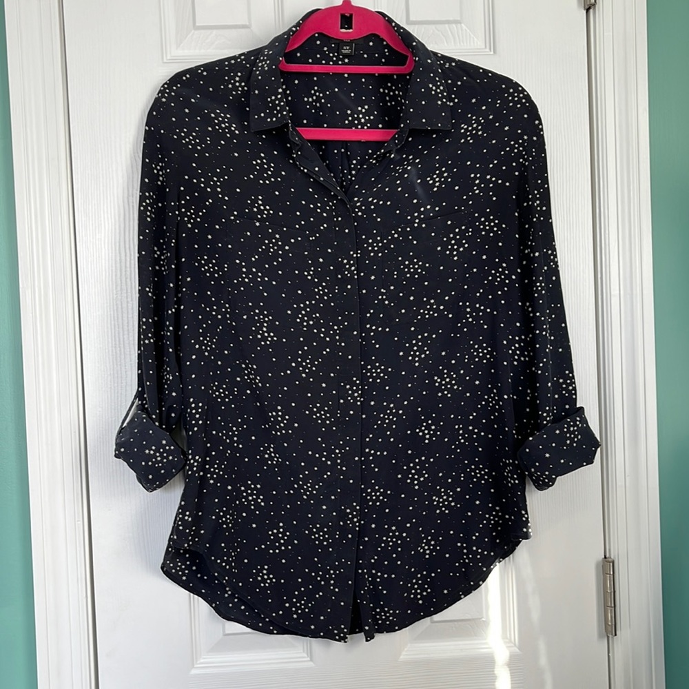 Ann Taylor silk Star shit EUC